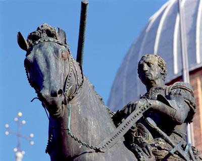 Reiterporträt von Gattamelata, 1453 (Bronze) (Detail) von Donatello